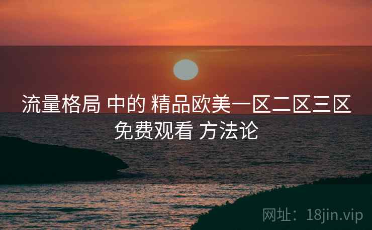 流量格局 中的 精品欧美一区二区三区免费观看 方法论 第1张 流量格局 中的 精品欧美一区二区三区免费观看 方法论 第1张