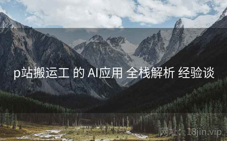 p站搬运工 的 AI应用 全栈解析 经验谈  第1张